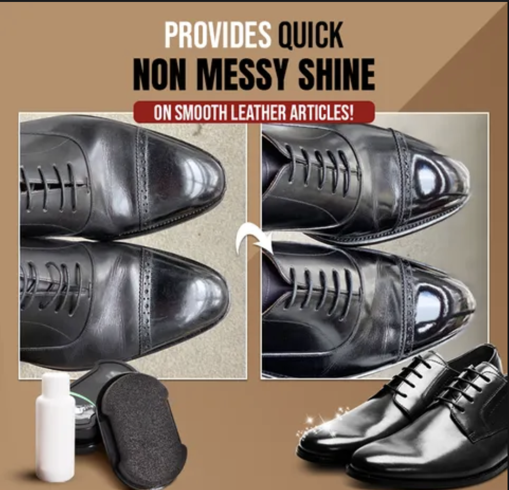 Double-Sided Instant Shoe Polish Sponge – Quick Shine for Leather Footwear