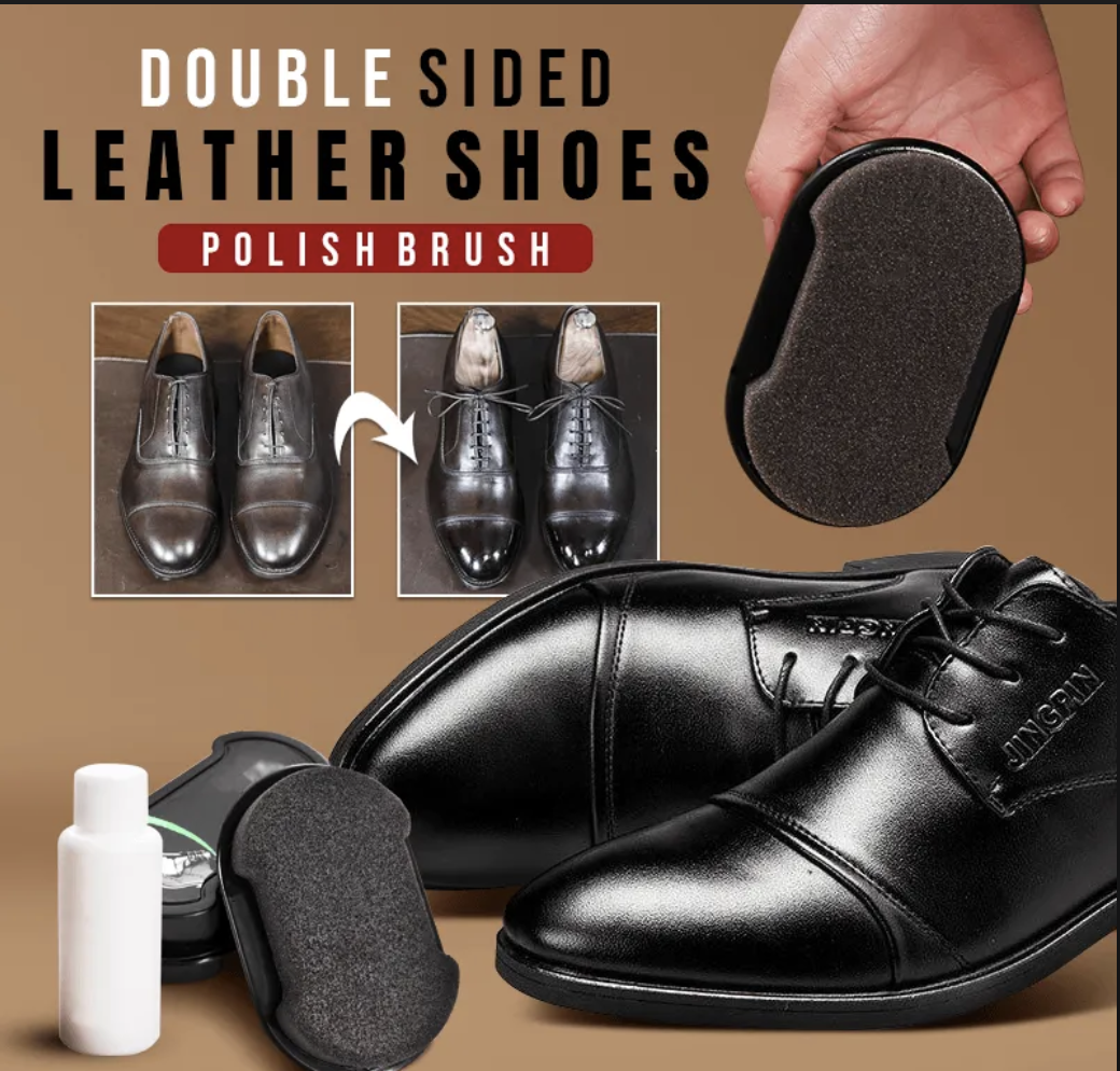Double-Sided Instant Shoe Polish Sponge – Quick Shine for Leather Footwear