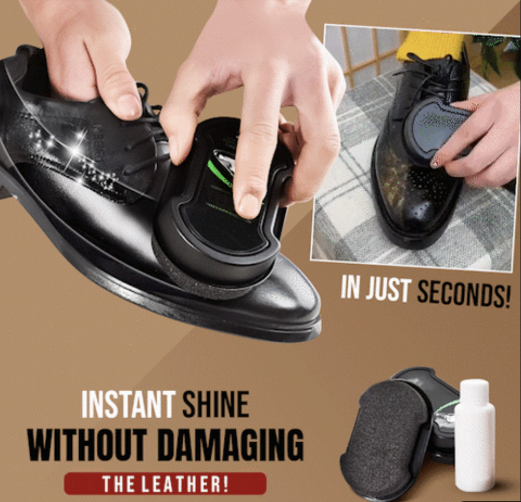 Double-Sided Instant Shoe Polish Sponge – Quick Shine for Leather Footwear