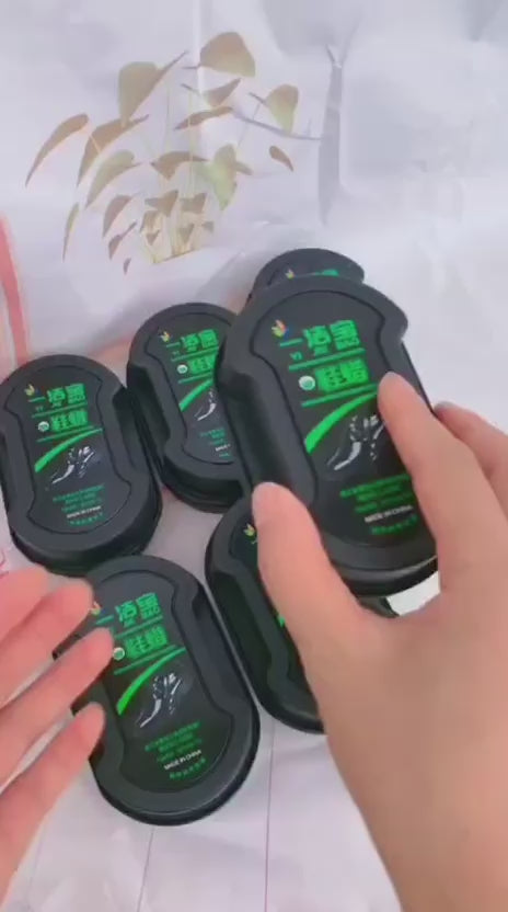 Double-Sided Instant Shoe Polish Sponge – Quick Shine for Leather Footwear